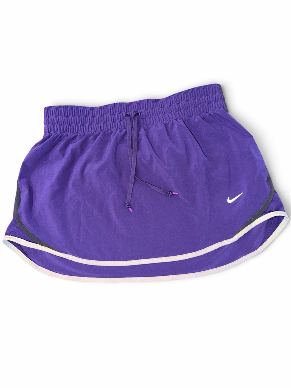 Nike Sz Medium Purple Dri-Fit Tempo Running Skirt Zip Pocket